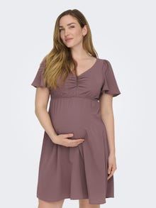 ONLY Mama kjole med v-hals -Rose Taupe - 15305964