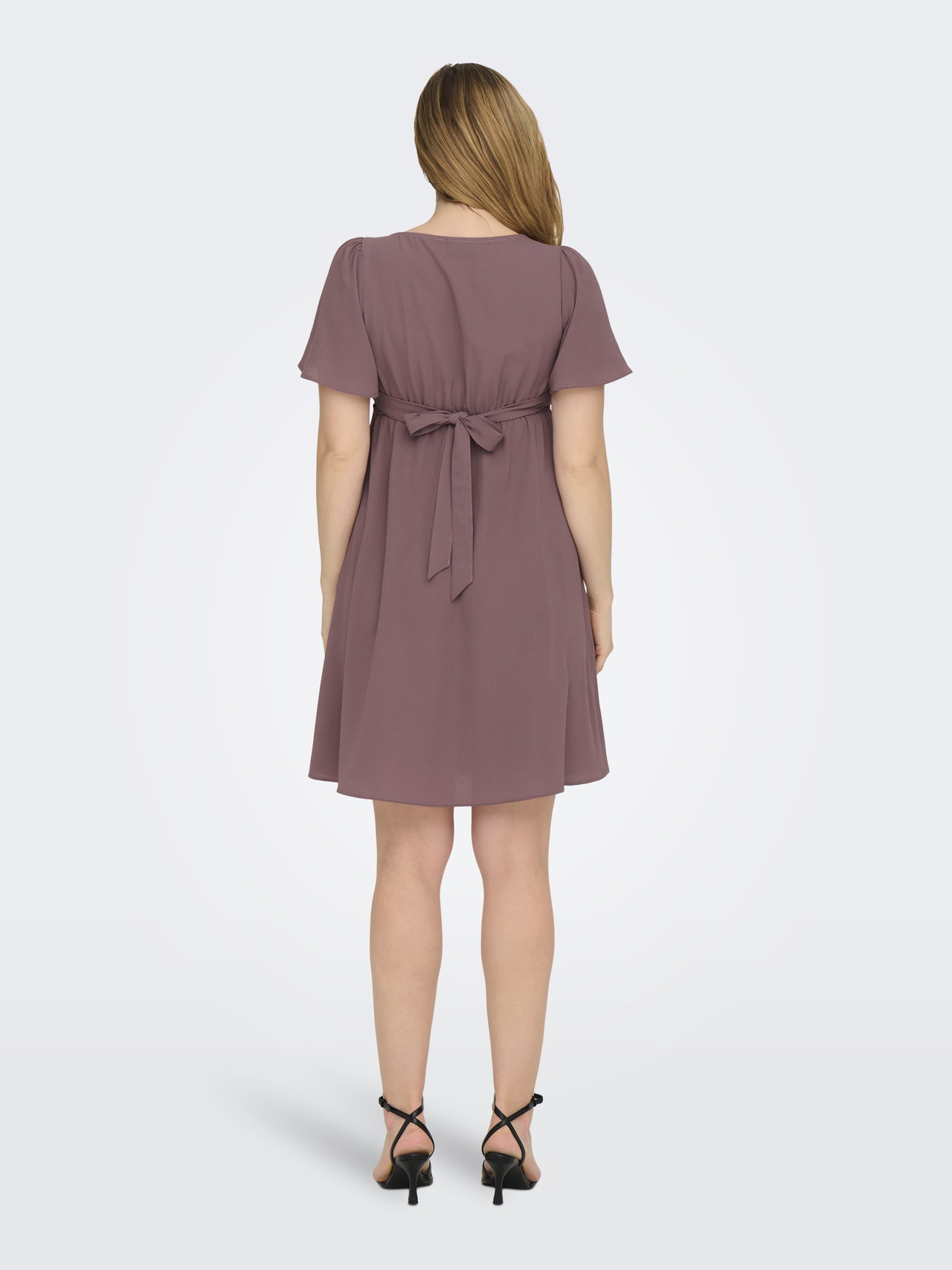 ONLY Regular Fit V-hals Kort kjole -Rose Taupe - 15305964