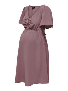 ONLY Vestido corto Corte regular Cuello en V -Rose Taupe - 15305964
