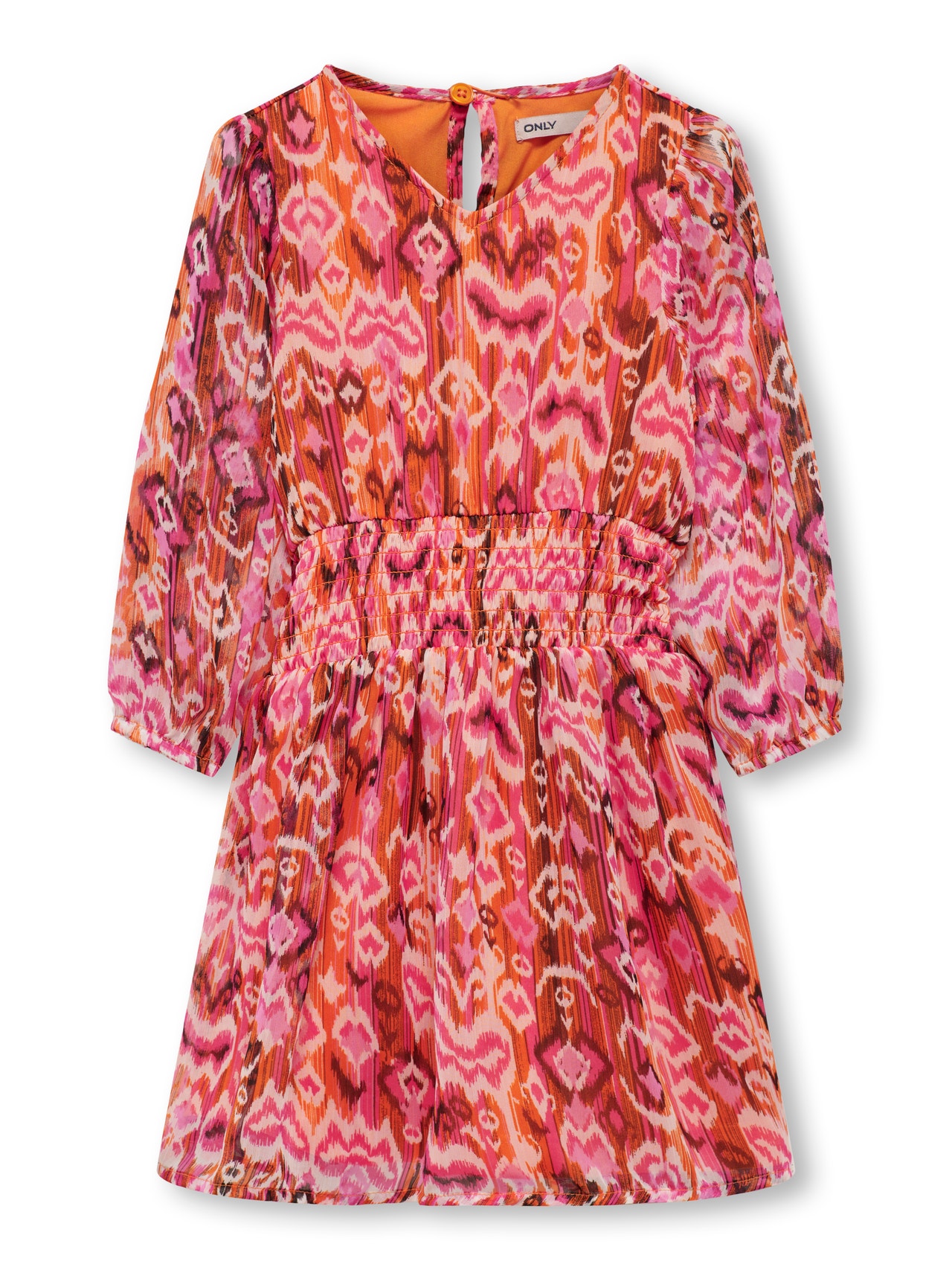 ONLY Mini smock kjole -Russet Orange - 15306253