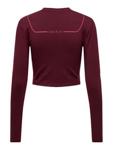ONLY Cropped training top -Windsor Wine - 15306383