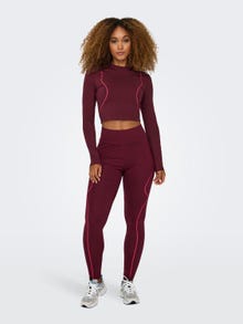 ONLY Cropped training top -Windsor Wine - 15306383