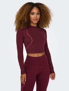 ONLY Tops Slim Fit Col rond -Windsor Wine - 15306383