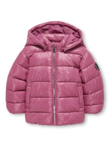 ONLY Detachable hood Quilted Jacket -Red Violet - 15306390
