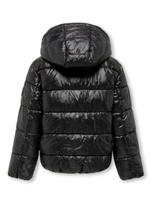 ONLY Detachable hood Quilted Jacket -Black - 15306406