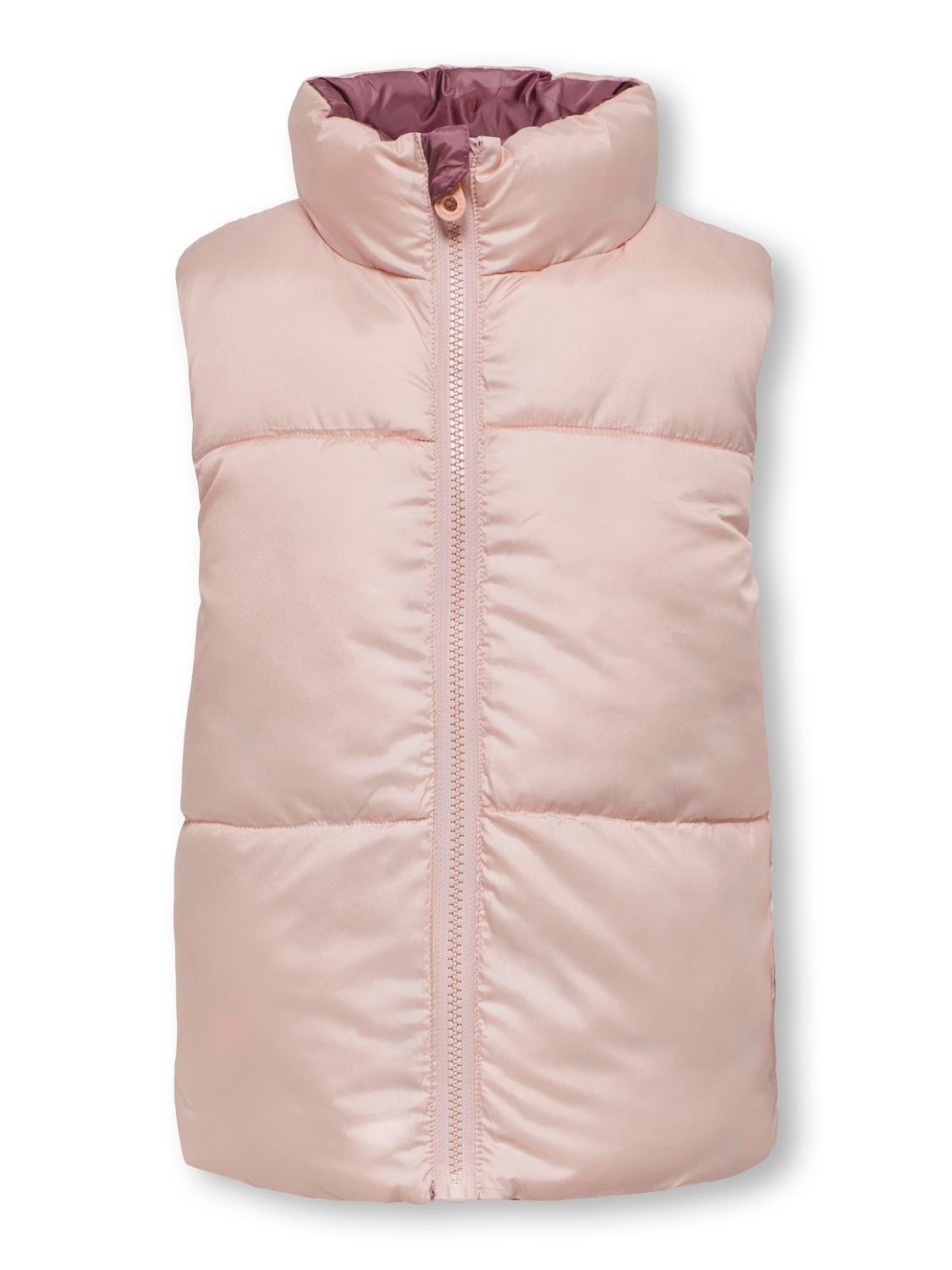 ONLY High stand-up collar Otw Gilet -Rose Brown - 15306414