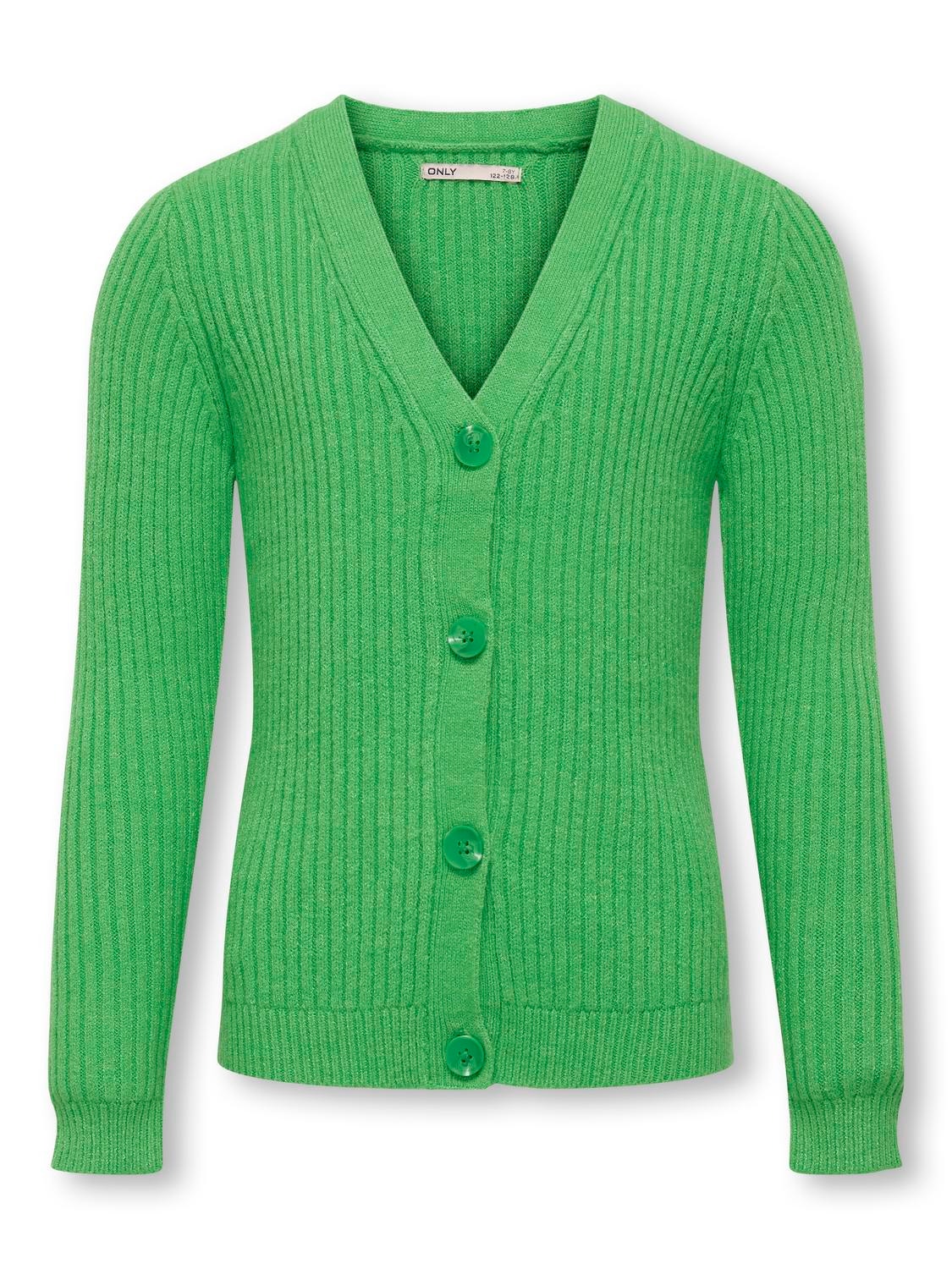 ONLY Regular Fit V-Neck Knit Cardigan -Island Green - 15306442