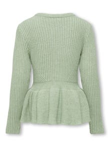 ONLY Knitted pullover with peplum detail -Smoke Green - 15306443
