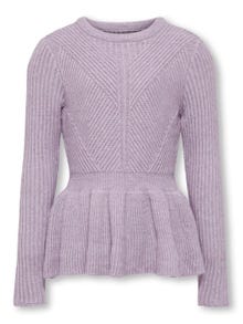 ONLY Knitted pullover with peplum detail -Lavendula - 15306443