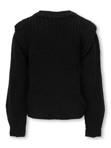 ONLY O-neck knitted pullover -Black - 15306449