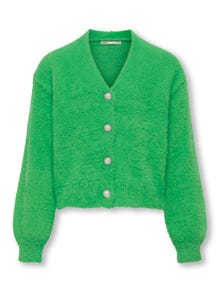 ONLY V-neck cardigan with buttons -Island Green - 15306451