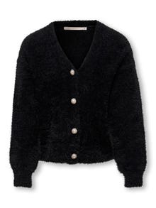 ONLY V-neck cardigan with buttons -Black - 15306451