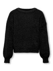 ONLY O-neck knitted pullover -Black - 15306452