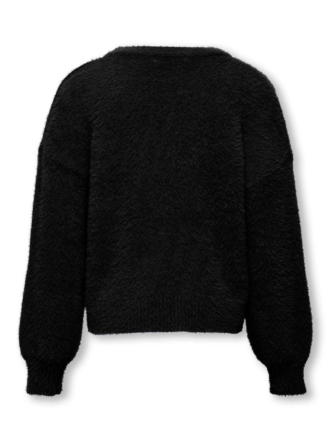 ONLY O-neck knitted pullover -Black - 15306452