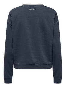 ONLY O-neck sports sweatshirt -Blue Nights - 15306488