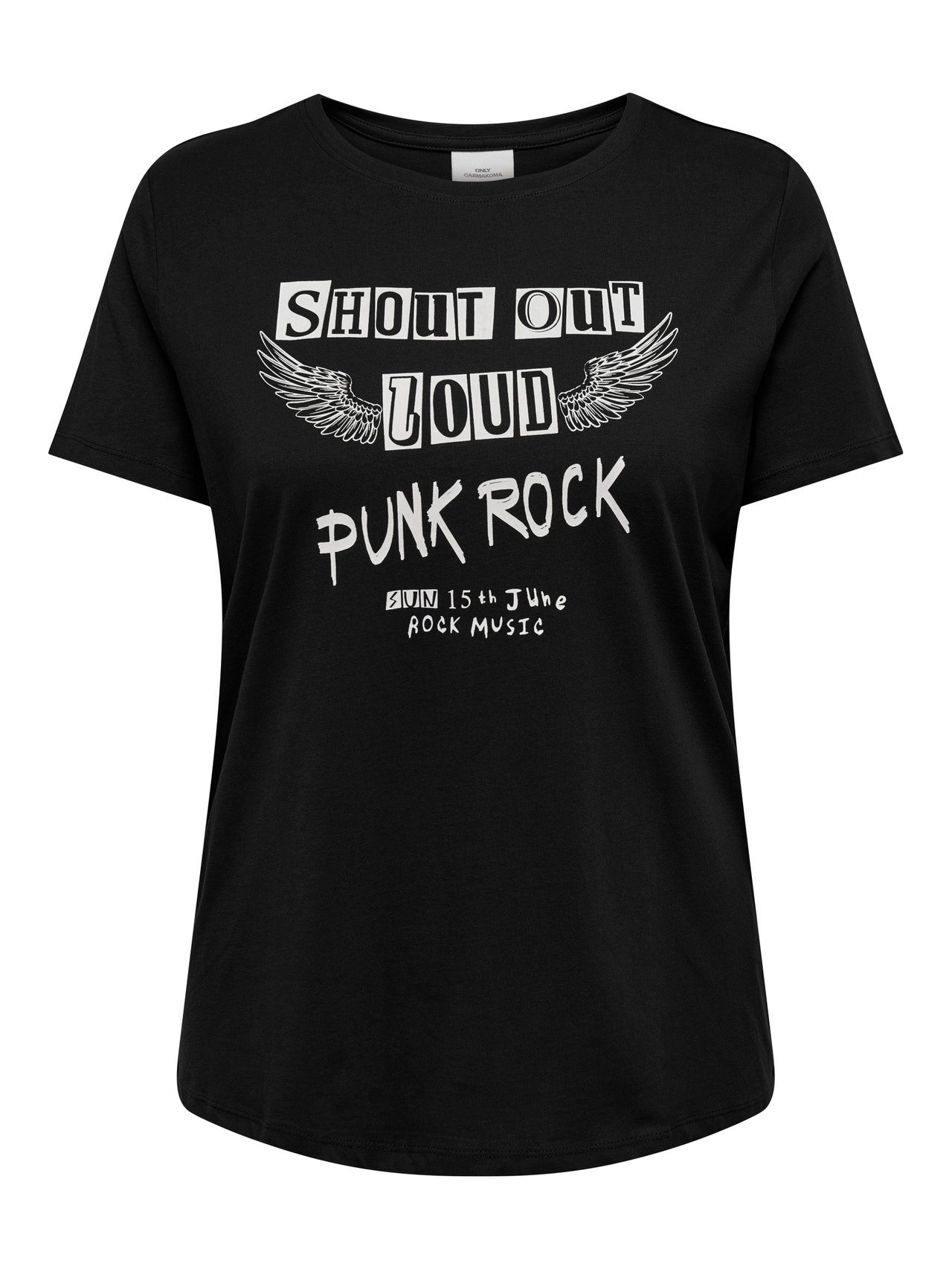 ONLY Normal geschnitten Rundhals T-Shirt -Black - 15306518