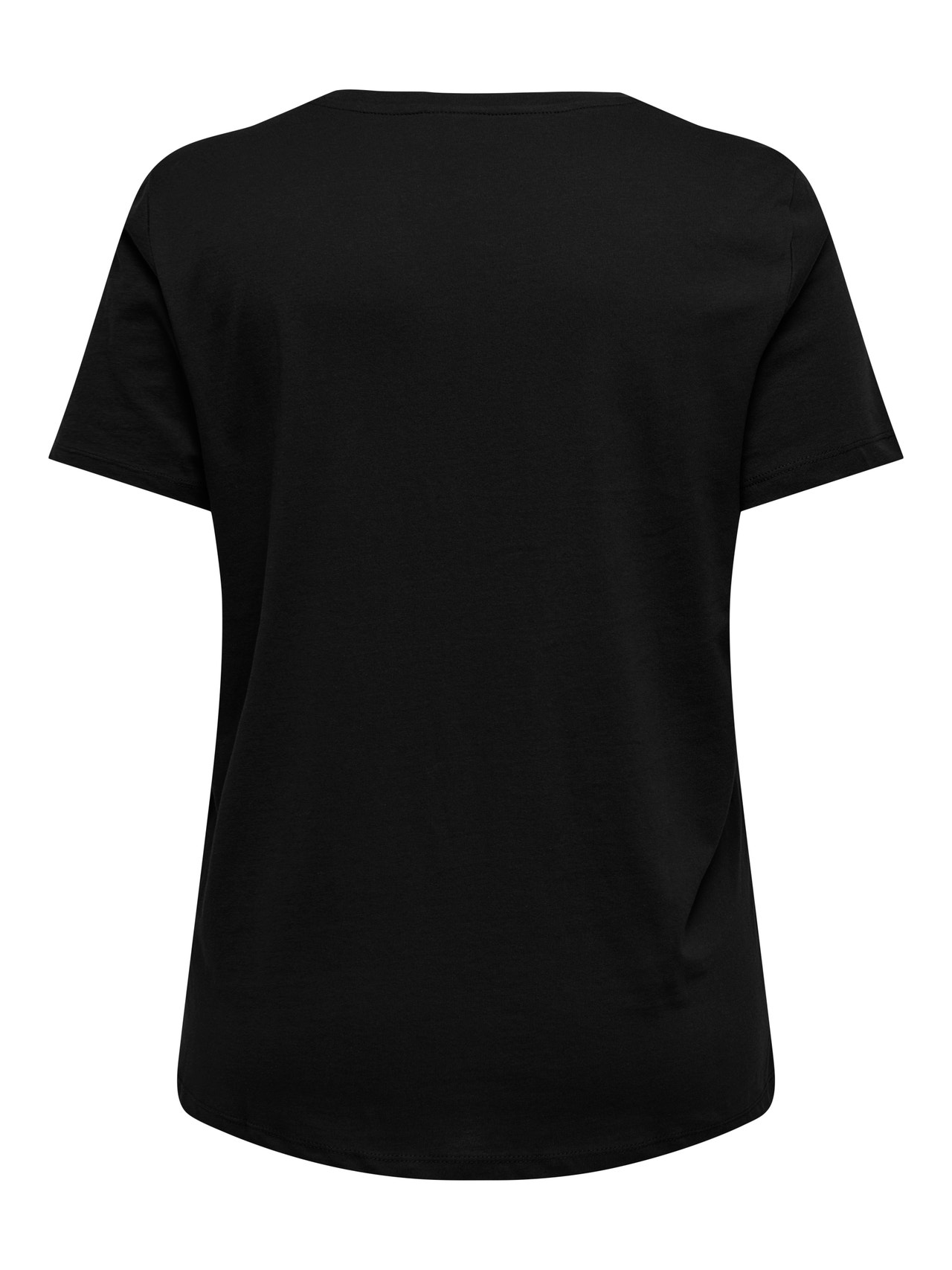 ONLY Curvy printet t-shirt -Black - 15306518