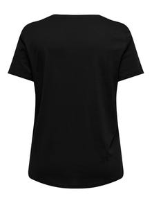 ONLY Regular Fit Round Neck T-Shirt -Black - 15306518