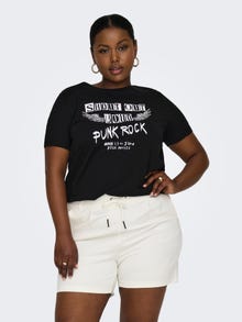 ONLY Normal geschnitten Rundhals T-Shirt -Black - 15306518