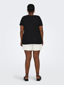 ONLY Curvy printet t-shirt -Black - 15306518