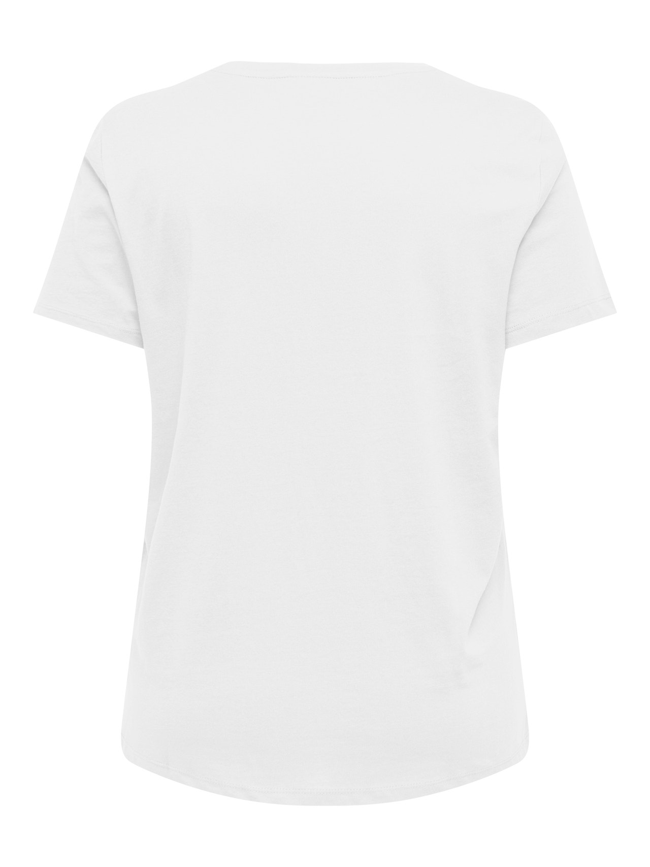ONLY Curvy printed t-shirt -White - 15306518
