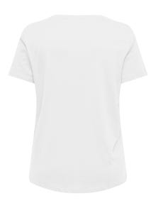 ONLY T-shirts Regular Fit Col rond -White - 15306518