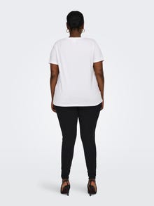 ONLY Normal geschnitten Rundhals T-Shirt -White - 15306518