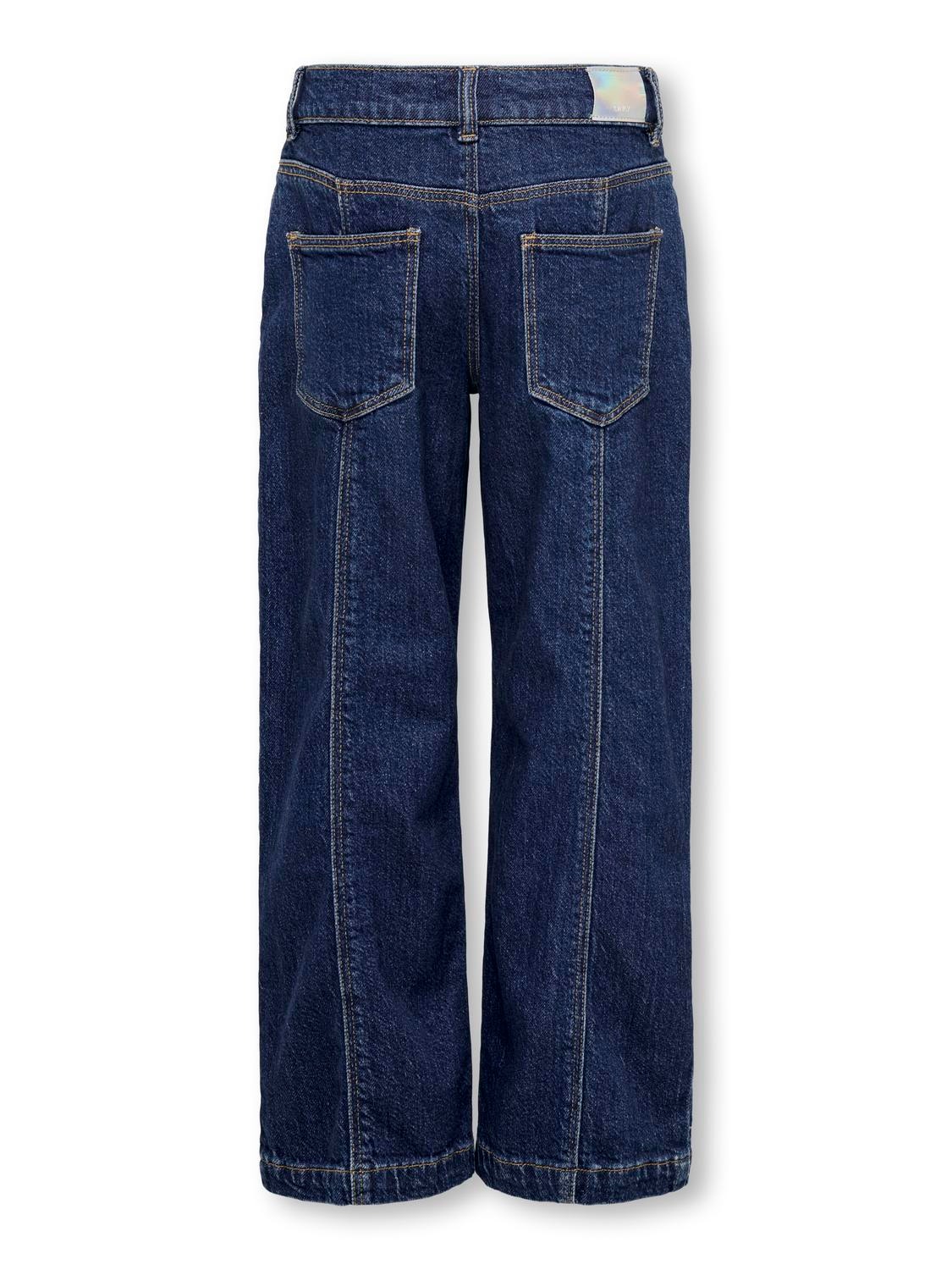 ONLY koggina straight pintuck dnm jeans azg -Dark Blue Denim - 15306528