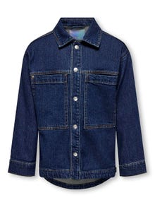 ONLY Spread collar Jacket -Dark Blue Denim - 15306534
