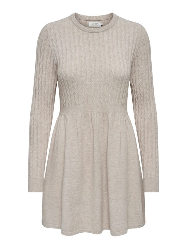 ONLY Mini o-neck knitted dress - 15306551