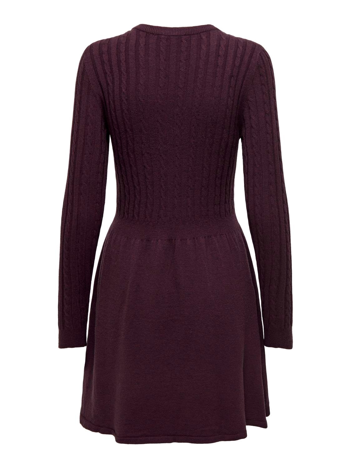 ONLY Mini o-neck knitted dress -Port Royale - 15306551