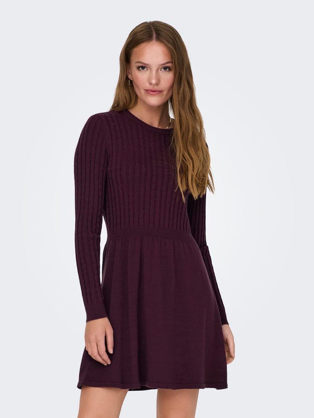 ONLY Mini o-neck knitted dress - 15306551