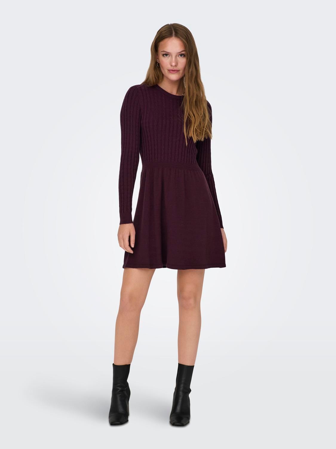 ONLY® dress knitted discount! Mini o-neck with | 30%