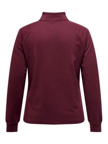 ONLY Curvy Trænings zip sweatshirt -Windsor Wine - 15306619