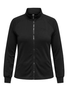 ONLY Curvy Training zip sweatshirt -Black - 15306619