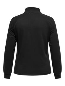 ONLY Curvy Training zip sweatshirt -Black - 15306619