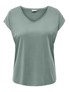 ONLY Tops Regular Fit Col en V -Chinois Green - 15306698