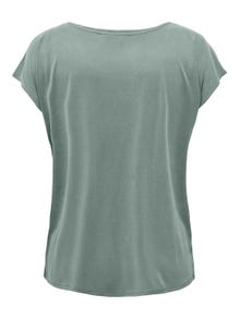 ONLY Curvy Modal V-Neck Top -Chinois Green - 15306698