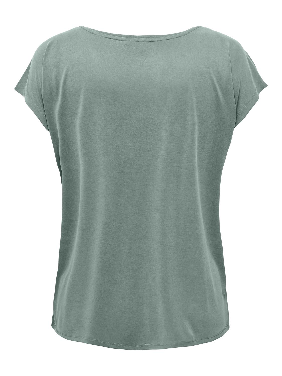ONLY Regular Fit V-Neck Top -Chinois Green - 15306698