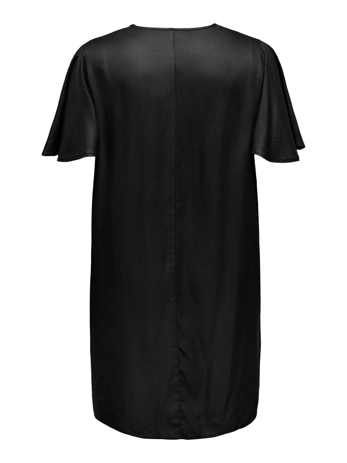 ONLY Loose Fit V-Neck Short dress -Black - 15306702