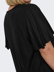 ONLY Locker geschnitten V-Ausschnitt Kurzes Kleid -Black - 15306702