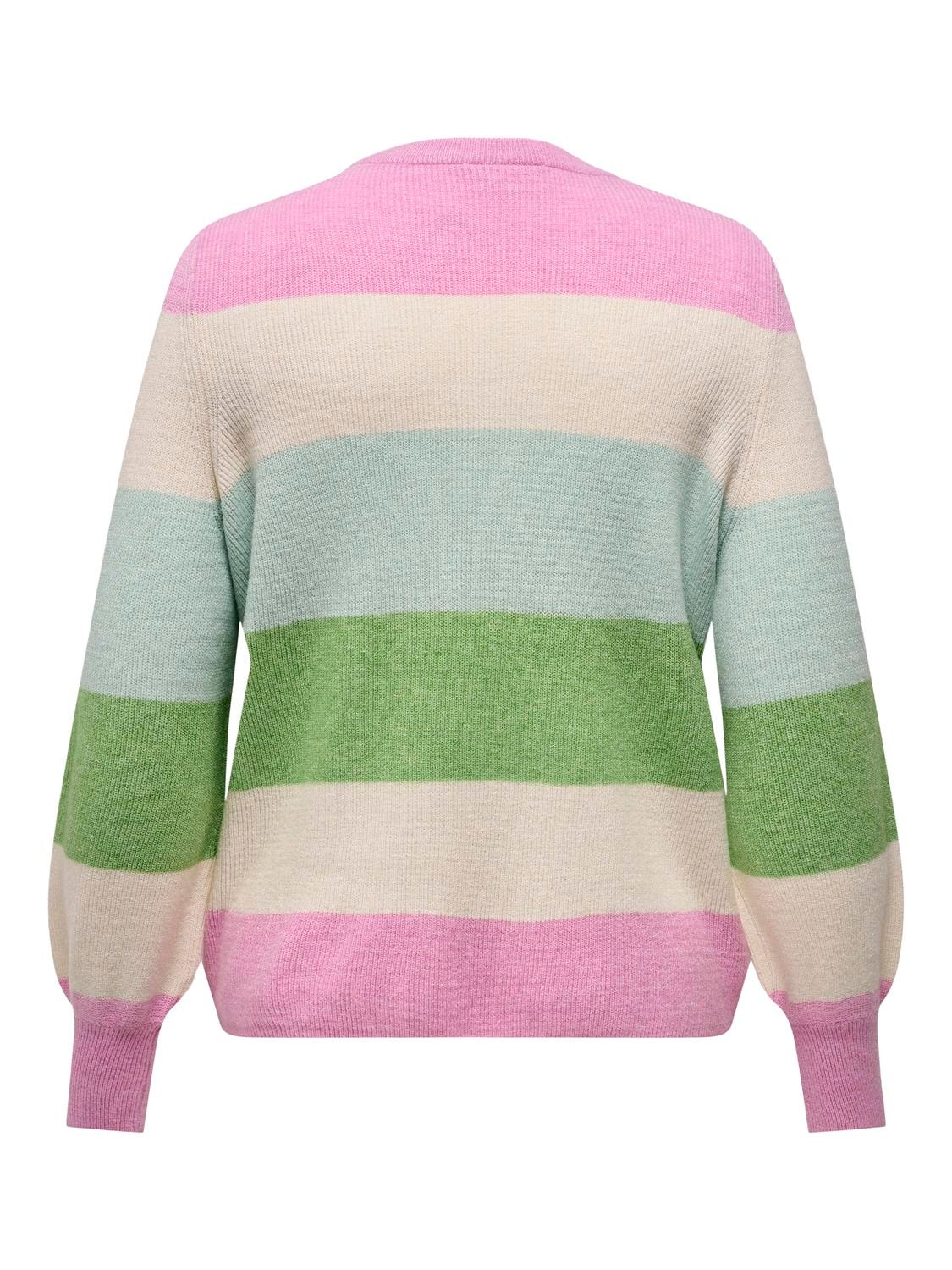 ONLY Pulóveres Corte knit Cuello redondo Puños altos -Begonia Pink - 15306802