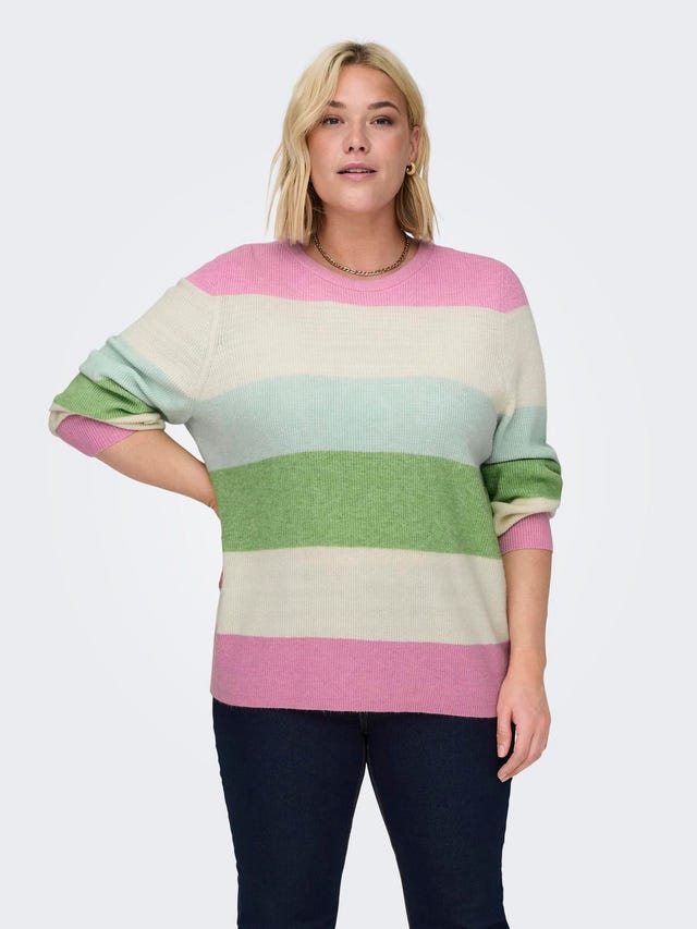 ONLY Knit fit O-hals Hoge manchetten Pullover - 15306802