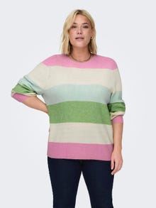 ONLY Knit fit O-hals Hoge manchetten Pullover -Begonia Pink - 15306802