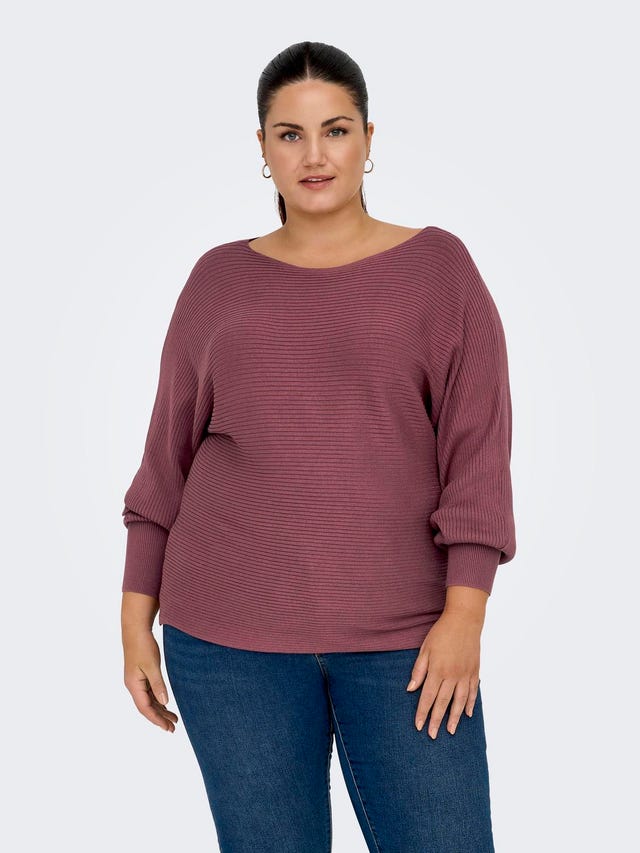 ONLY Knit fit Boothals Geribde mouwuiteinden Pullover - 15306803