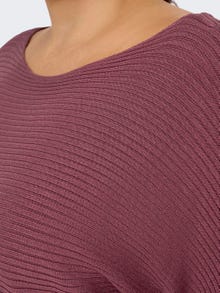 ONLY Knit fit Boothals Geribde mouwuiteinden Pullover -Rose Brown - 15306803