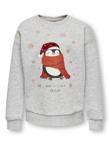 ONLY O-hals jule sweatshirt -Light Grey Melange - 15306811