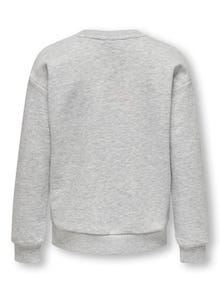 ONLY O-neck christmas sweatshirt -Light Grey Melange - 15306811