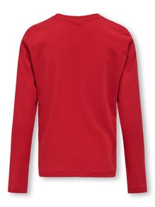 ONLY Krój swobodny Okrągły dekolt T-shirt -Urban Red - 15306814