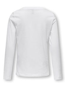 ONLY Avslappnad O-ringning T-shirt -Bright White - 15306814